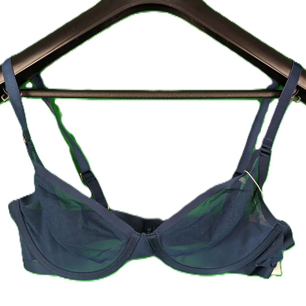 CUUP The Plunge Mesh Bra 36C Ocean